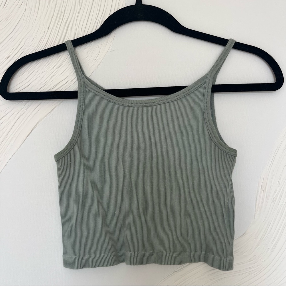Brandy Melville sea foam green crop top
